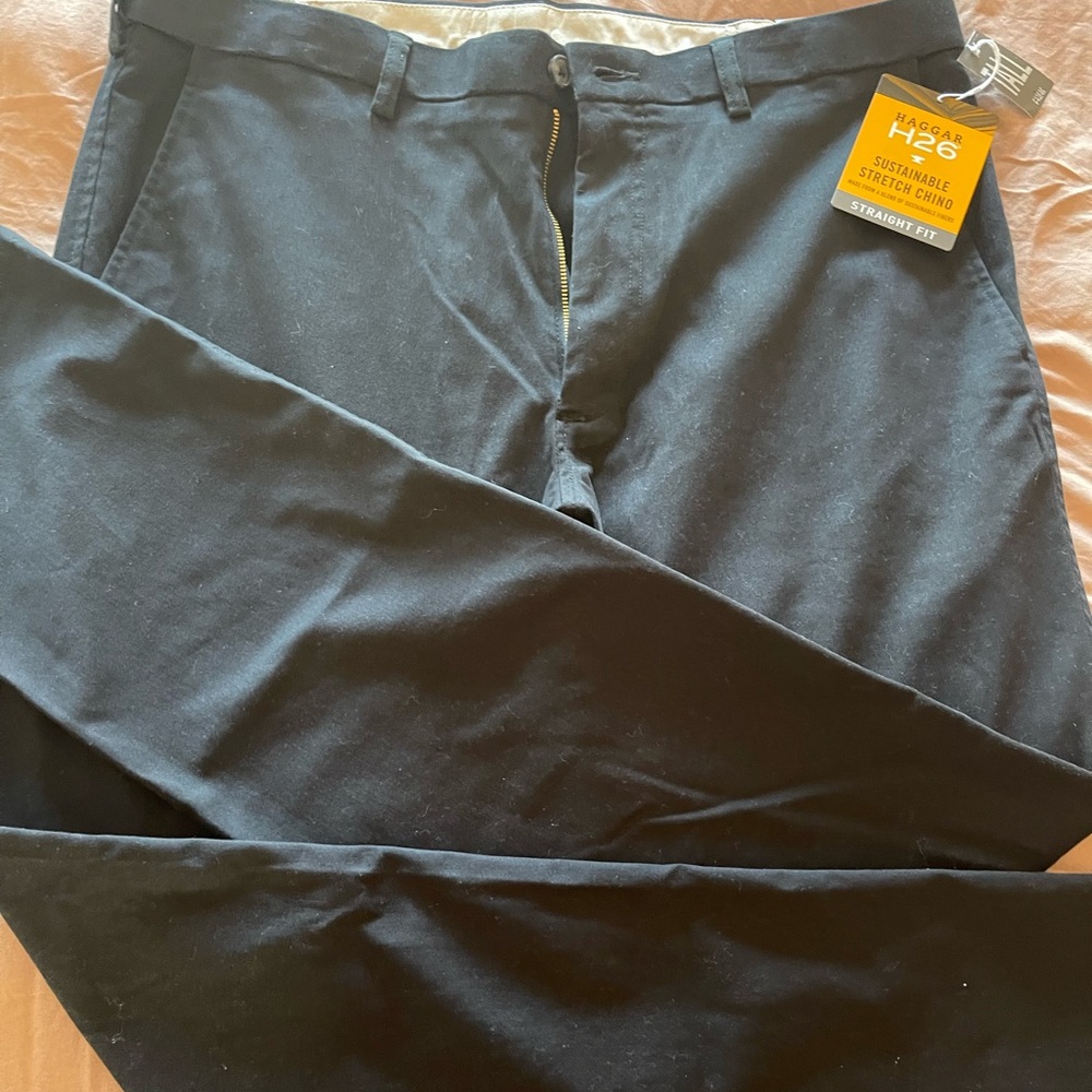 Men's 38"x36" Hagar H26 Sustainable Black Stretch Chino Pants